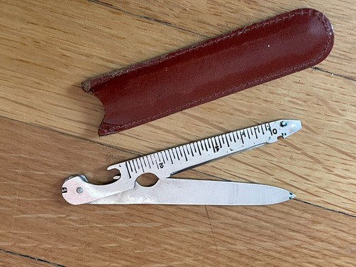 vintage Italy Latama Pocket Knife file multi tool bottle opener ruler 1960's - 第 1/13 張圖片