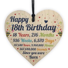 1st 2nd 3rd 10th 16th 18th 21st Birthday Gifts Wood Heart Gift Baby Child Son