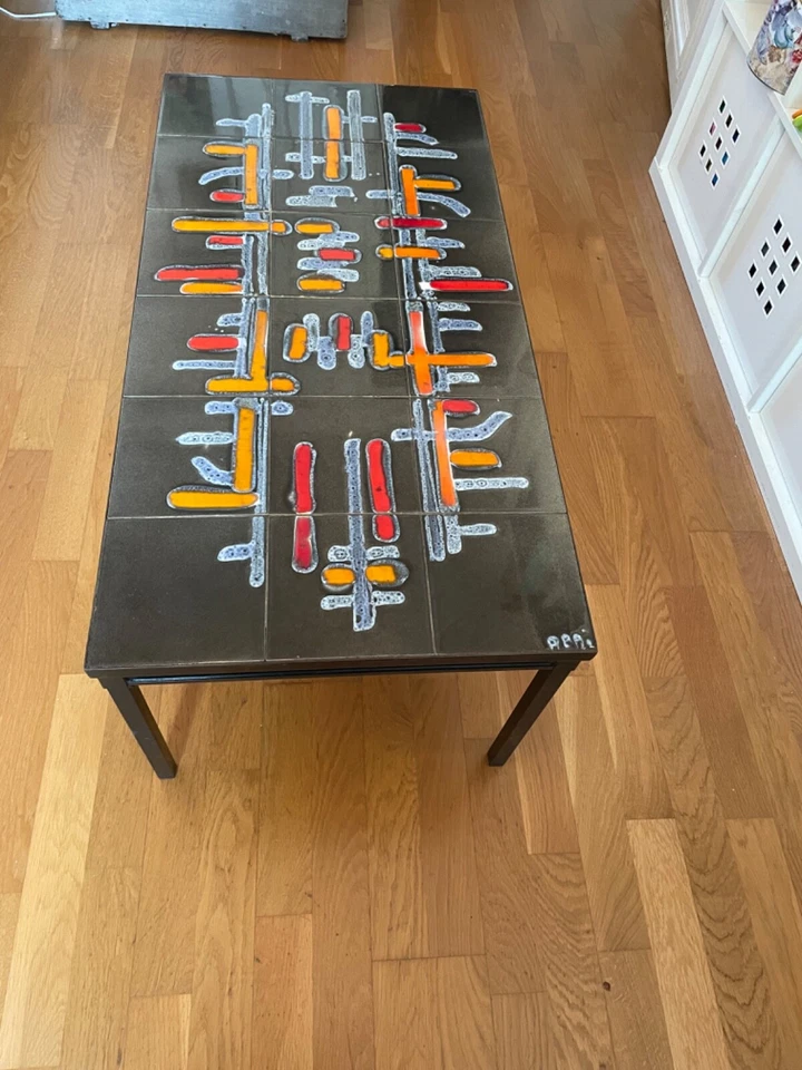 Table Basse Vintage Céramiste ADRI=BELARTI.   Céramique et Métal Vallauris  - Photo 3/4