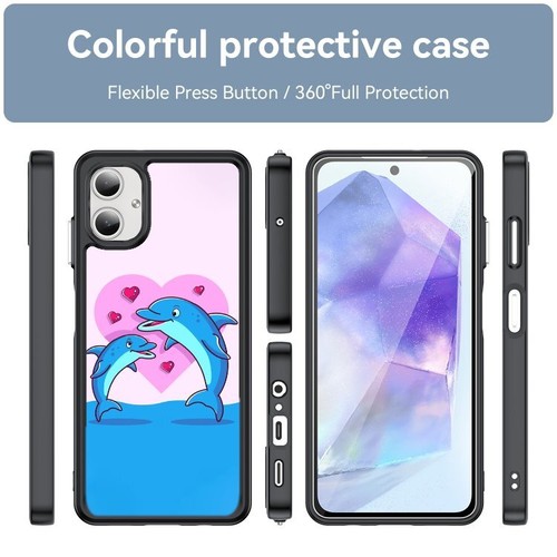 Red Love Dolphins Sea Anti scratch Cover For Samsung S7 S8 S9 S10 S20 Plus Lite - Picture 25 of 25