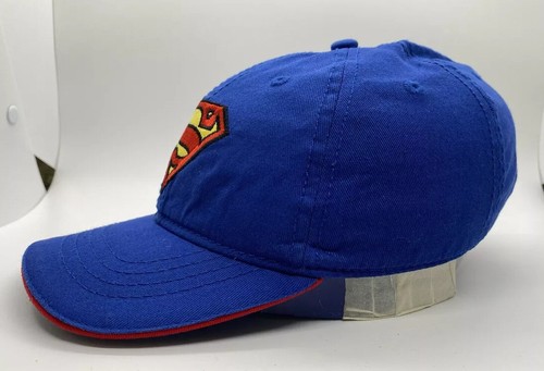 Superman Cap Hat Youth Adjustable Blue 100% Cotton - Picture 2 of 7
