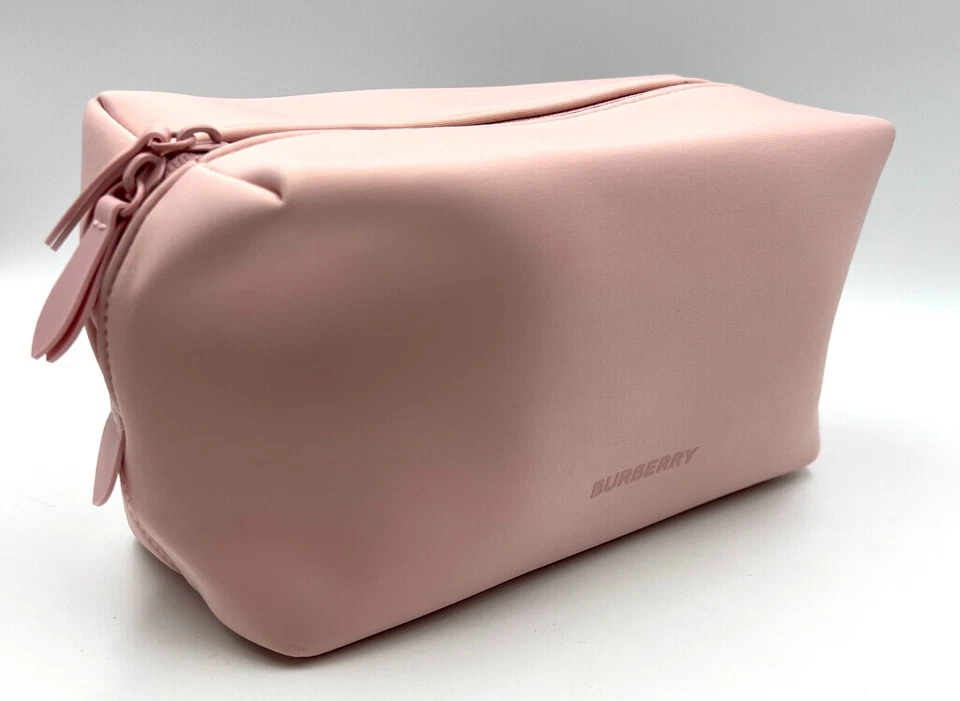 ¡Nuevo! Bolso sin asas con logotipo de Burberry bolsa de cosméticos estuche de viaje ~ rosa claro Foto 3 de 4