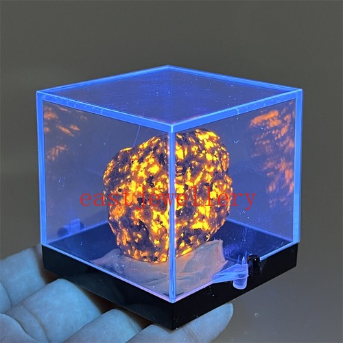 Spécimens minéraux chakra chakra brut naturel Yooperlite Tumble Fire Rocks + boîte 1 pièce - Photo 11/15