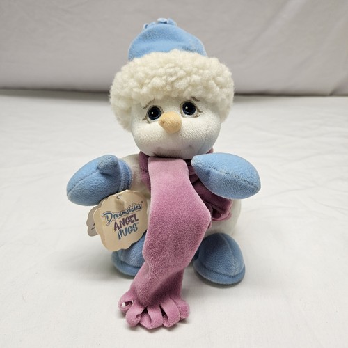 1999 Dreamsicles Northern Lights Snowman Plush "Shivers" 9 Inchs W/ Scarf & Hat
