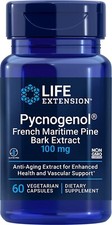 Life Extension, Pycnogenol French Maritime Pine Bark Extract 100 g  60 V Caps