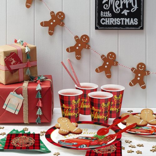 Disposable Christmas Paper Plates And Napkins Cups Party Supplies For Xmas Party - Picture 5 of 7