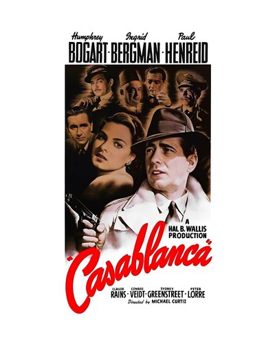 Casablanca 8X10 movie poster print Humphrey Bogart classic film - Picture 2 of 2