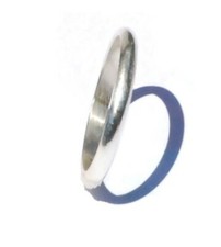 Sterling Silver Ladies Polished 4 mm Round Edge Band Ring