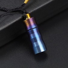Titanium Pill Holder Case Organizer Container Portable EDC Waterproof Keychain