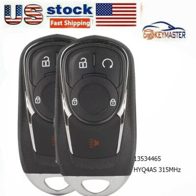 2XSmart Remote Key Fob for 2021 - 2022 BUICK ENCORE 13534465 HYQ4AS 315MHz 4Bt