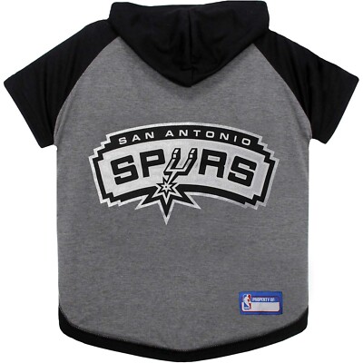 NBA San Antonio Spurs Hoodie T-Shirt for Dogs & Cats Cutest Hooded Dog Tee Shirt