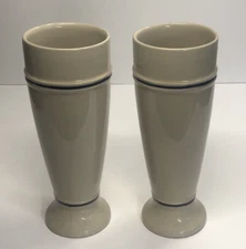 Gerz Original Gerzit West Germany 0.5 L Beer Stein 9" Tall Gray Blue Mug SET 2