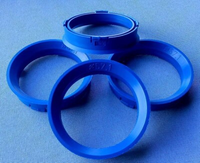 FZ60  4 St.  Zentrierringe  66,6 mm  57,1 mm   für Alufelgen  blau 28