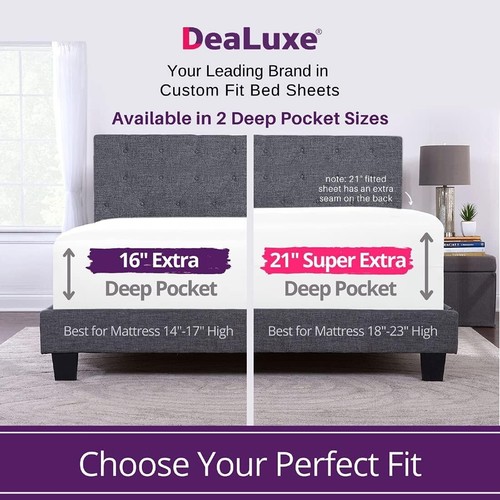 Breathable Microfiber King Bed Sheets - 4-Piece Set with Zippered Pillowcases - 第 9/10 張圖片