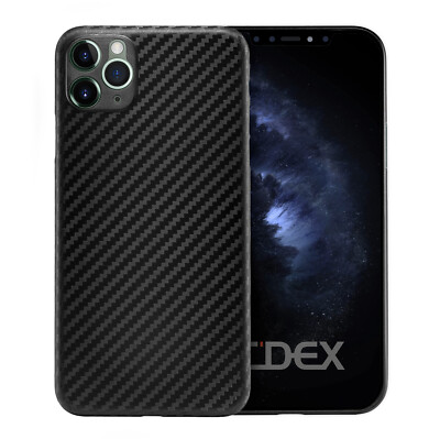 Ultra Slim Case iPhone 11 Pro Max Schutz Hülle Skin Cover Kohlefaser Look Folie