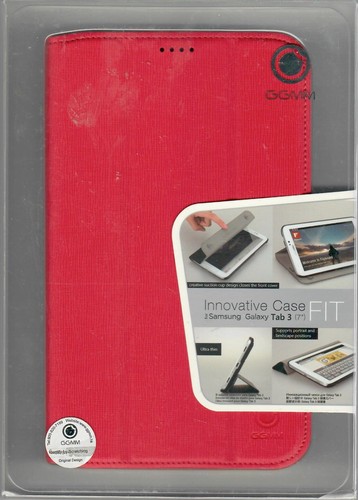 GGMM Innovative Case for Samsung Galaxy Tab 3 7" Rose (Red) PU Leather - 第 1/2 張圖片