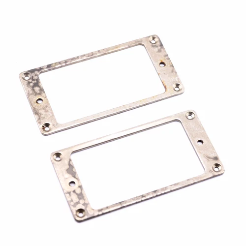 AGP ™ - Aged Chrome Flat Bottom Metal Humbucker Ring Set #12112341