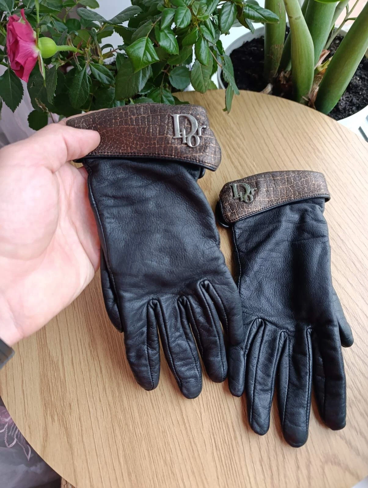 GANTS CUIR FEMME CHRISTIAN DIOR VINTAGE