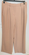 Nine West Womens Pants 16 Brown Beige Wide Leg Dress Pockets Work Career Office