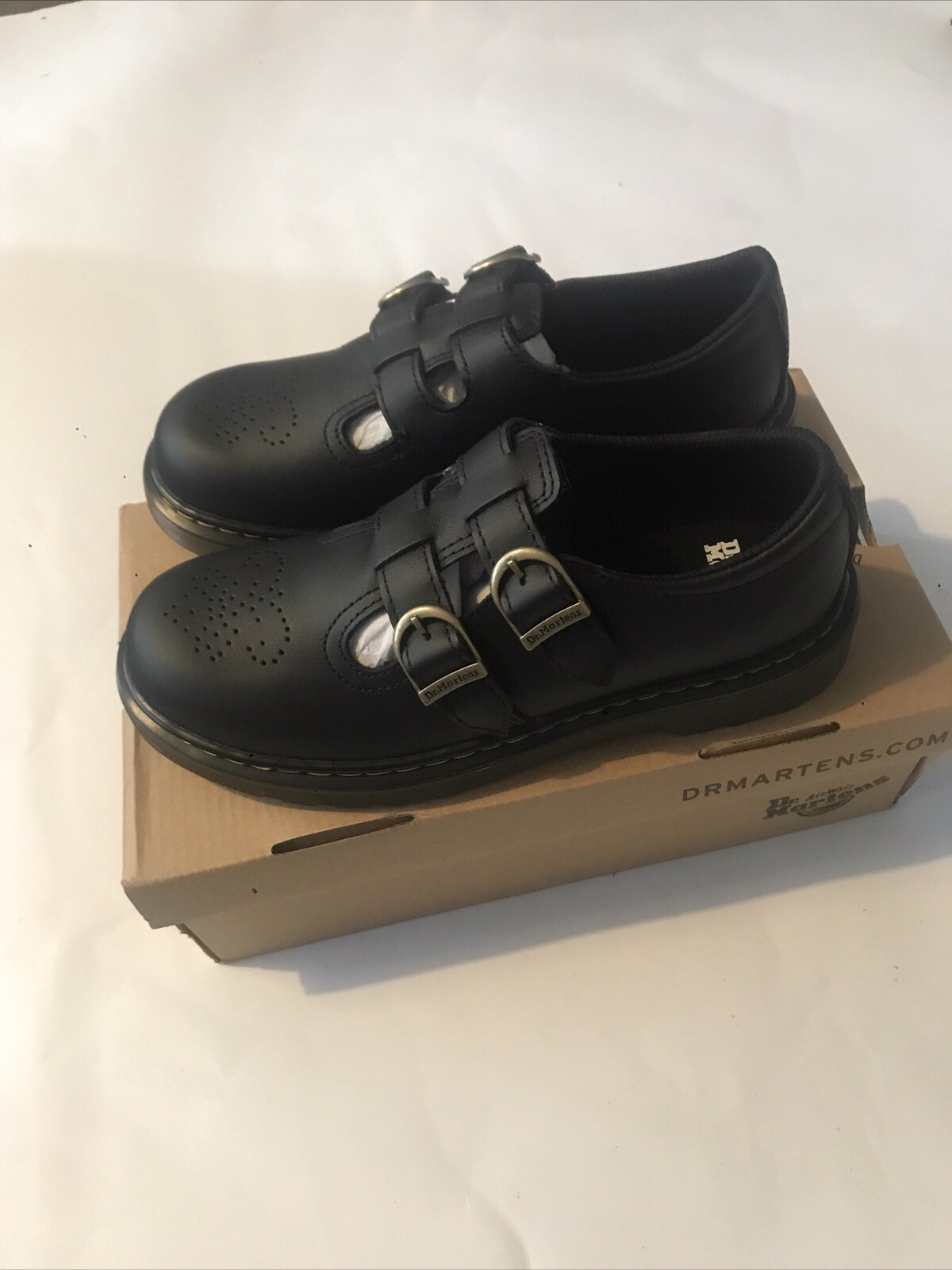Dr. Martens 8065 Mary Jane Smooth Black Double Strap Shoes Size Uk-3 image 10