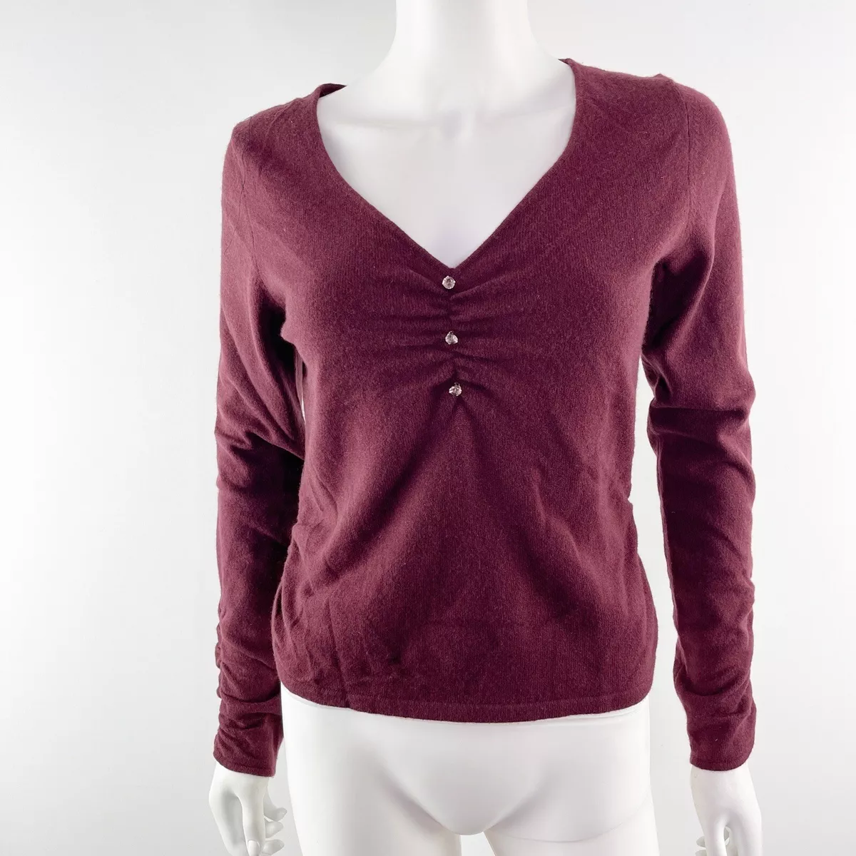 Dark red hotsell cashmere sweater