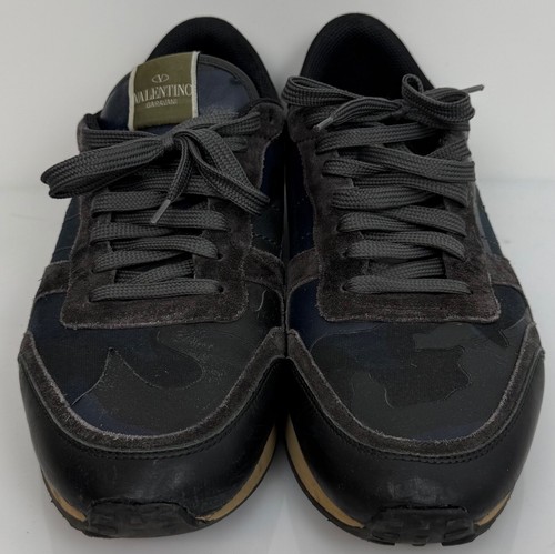 Herren Valentino Garavani Rockrunner Sneaker Schuhe Leder Gr. 44 Camouflage Blau - Bild 2 von 18
