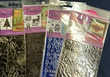 HOTP Dazzles shiny blue brown foil stickers Lumberjack Robots Owls Foxy NIP