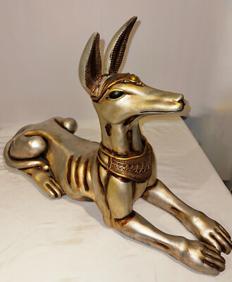 Anubis Sphinx Jackal Egyptian Statue (31in L by 21in T by 11in W) Classic