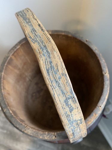 Early Antique Folk Art Paint Decorated Firkin AAFA - Picture 6 of 10