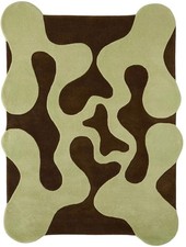 Hand Tufted Abstract Shape Area Rug – Modern Luxury Wool Blend Carpet for Living