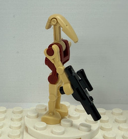 Lego Star Wars Minifigure Battle Droid Security Straight Arm Dark Red 7662 9494!