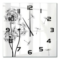 Hochwertige Wanduhr Aus Glas Glasuhr LöWenzahnsamen Schwarze Zeiger 60X60 Cm