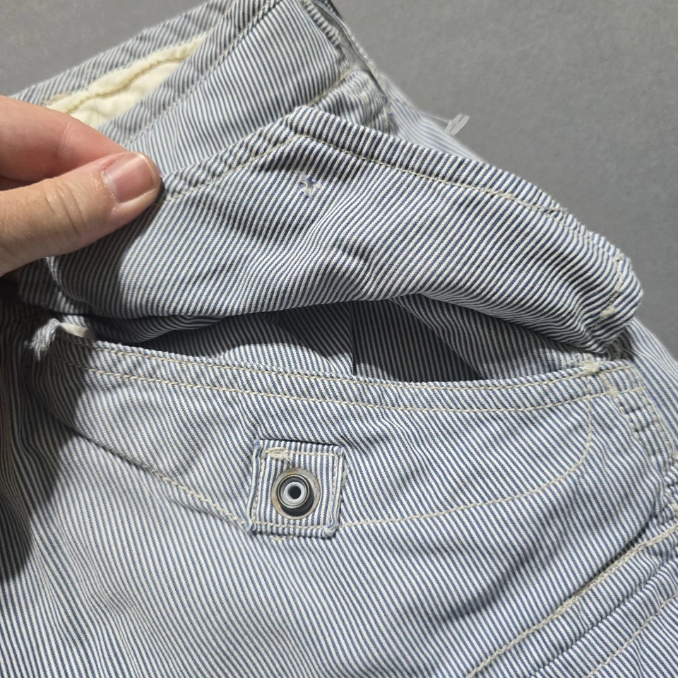 Шорты-карго Polo Ralph Lauren 38 синие белые в тонкую полоску военные универсальные летние - Изображение 4 из 4