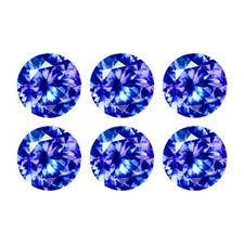 2.89Ct IF  2Pcs Pair Eye-catching Round 5 MM AAA Bluish violet Natural Tanzanite