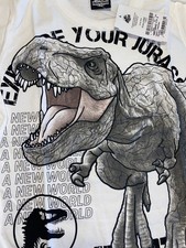 NEW Jurassic World T Shirt kids size 6 white A new world
