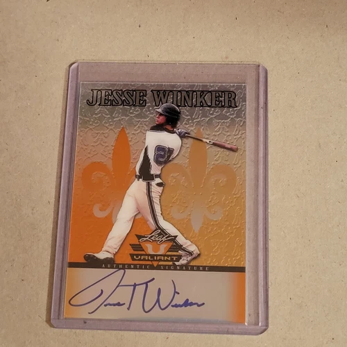 2012 Leaf Valiant Orange Jesse Winker Auto RC 53/99 #VA-JW1 New York Mets