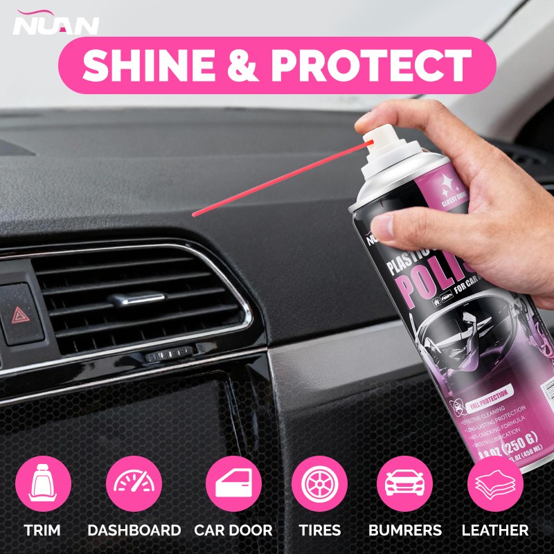 450ml 3X Car Interior Polish, Car Interior Detailer and Cleaner Quick Shine Safe