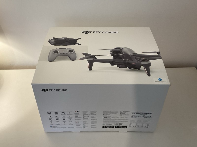 DJI FPV Combo Quadcopter with Drone, Battery, Controller, and Goggles