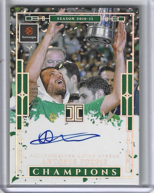 Antonis Fotsis 2025-26 Panini Select Euroleague SP Impeccable Champions Auto /25