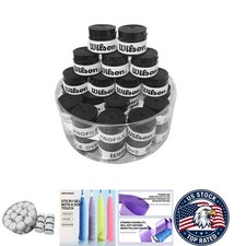 Wilson 30Pcs Overgrip Tennis Racket Anti-Slip - WILSON BLACK 30PCS