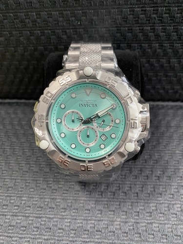 Invicta 55.40mm Subaqua Poseidon Quartz, Silver W/ Turquoise Dial , Model #47181 - Picture 22 of 24