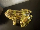 Brush McCoy Garden Frog Figurine 5" Art Pottery Hand Painted Vintage 1930s USA