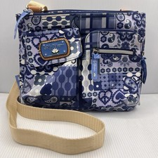 Lily Bloom Regina Paisley Blue Patchwork Crossbody Floral Boho Bag Purse Y2K