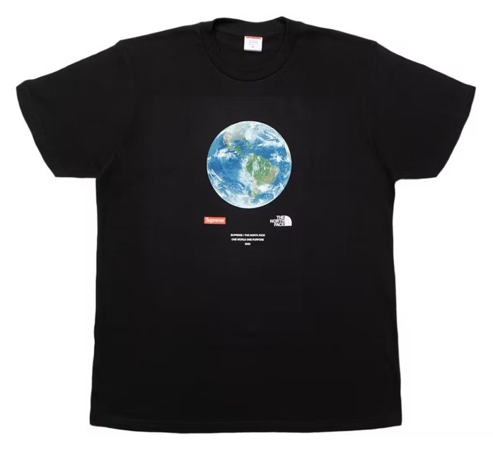 DS Supreme The North Face One World Tee Black SS20 Men Size Medium