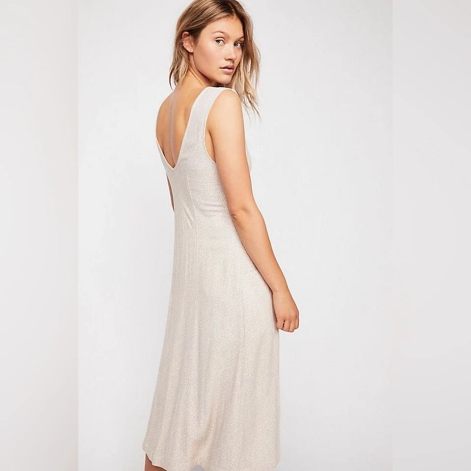 Free People Infinite Desert Set Duster Boho Short Set Beige Women's Size 0 - Image 4 of 4