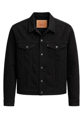 Levis trucker Jean jacket black denim mens L Black Tab Button Up