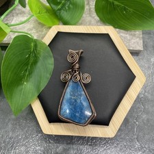2.5  Polished Gemstone Copper Wire Wrapped Pendant New B7222
