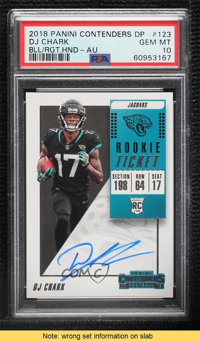 2018 Contenders Ticket RPS DJ Chark Jr PSA 10 GEM MT Rookie Auto RC READ 5ov