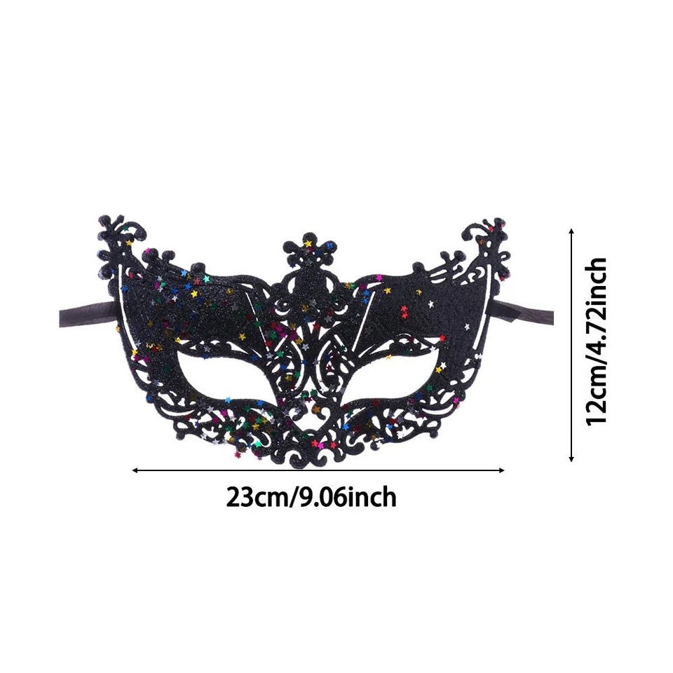 Glitter Halloween Sequins Fancy Dress Party Mask Masquerade Mask Carnival - Image 3 of 4