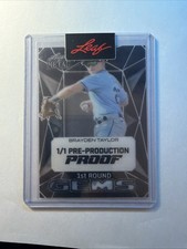 Brayden Taylor 2024 Leaf Metal Baseball 1/1 Pre Production Proof